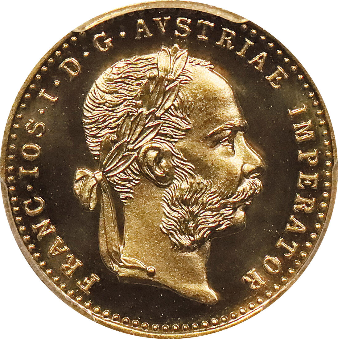 北京阿城哥拍卖2024年春季拍卖会 1915奥地利弗朗茨一世杜卡特金币 PCGS PR69CAM评级编号：48863842