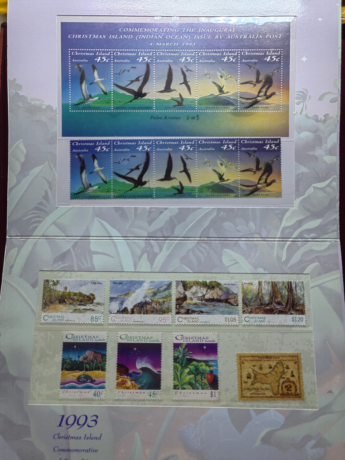 联合阁邮币社™ ——“澳大利亚小邮本专场” 澳大利亚1993年 澳大利亚圣诞岛的风光（全新无戳，高面值一本）