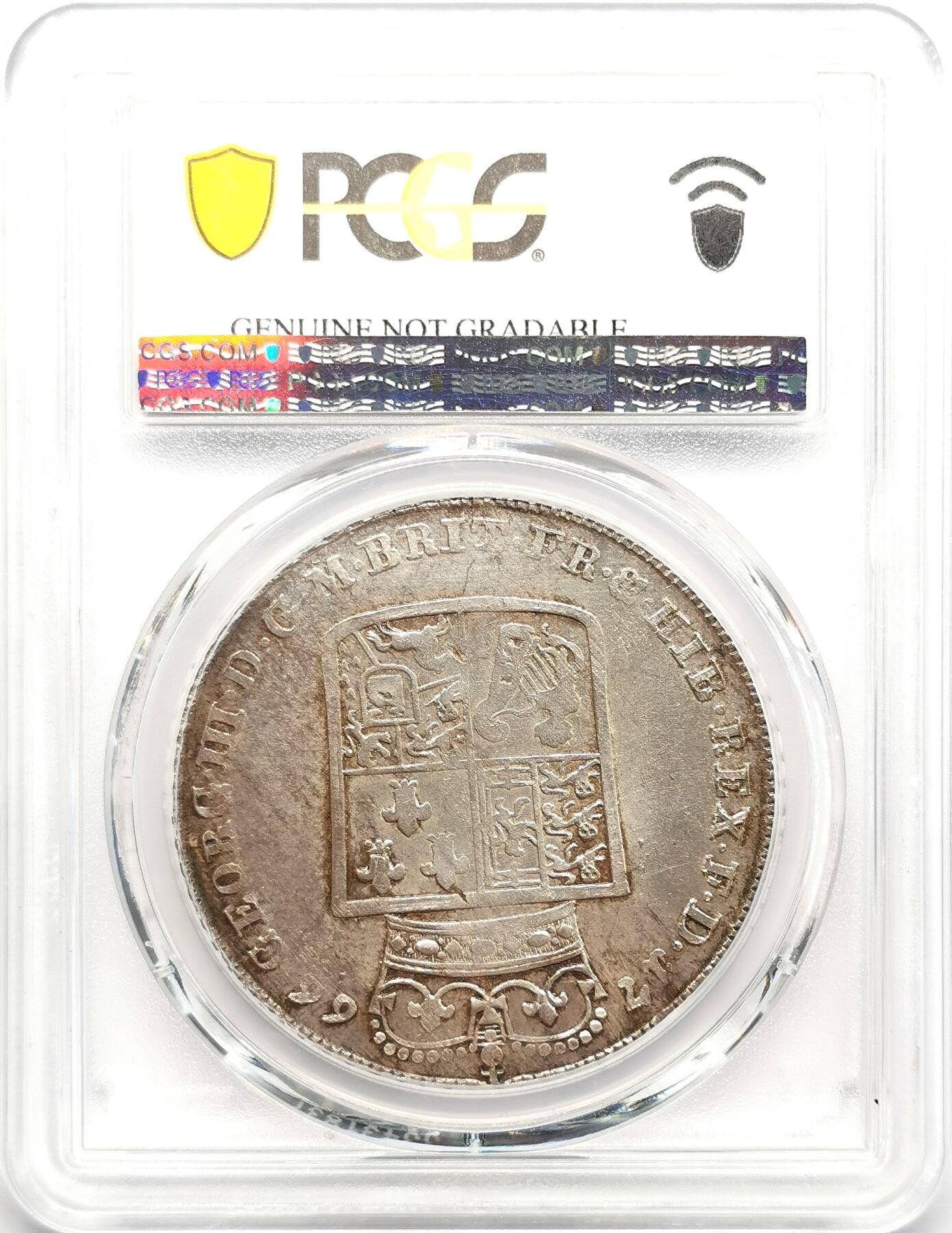 凡希社世界钱币微拍第二百七十三期 1766布伦瑞克-卡伦堡-汉诺威十字架圣徒泰勒大银PCGS-UNCD，英王乔治三世时期的欧洲领地！