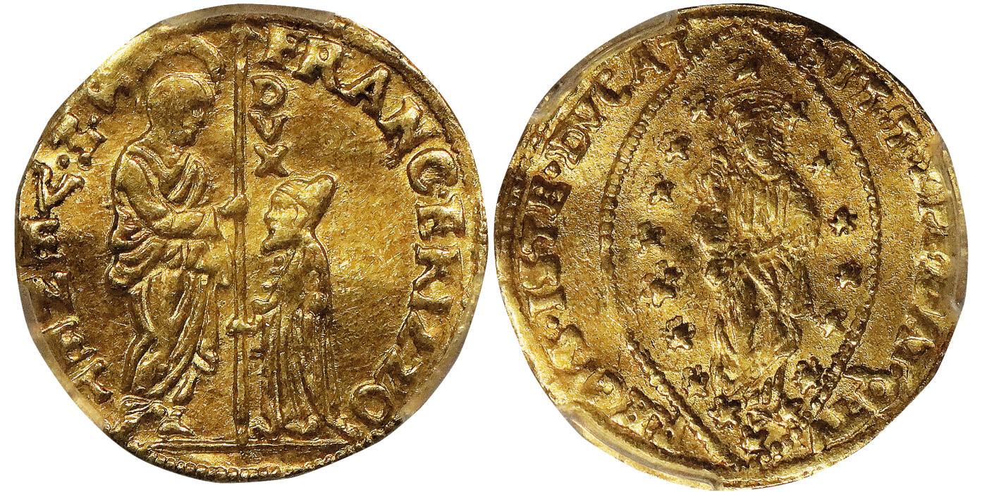 北京阿城哥拍卖2024年春季拍卖会 1637-46年威尼斯总督金币 1zecch PCGS AU58评级编号：41364209