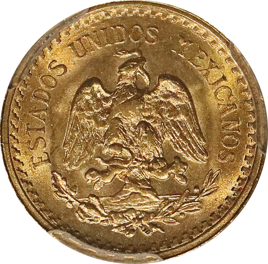 北京阿城哥拍卖2024年春季拍卖会 1945墨西哥2.5比索鹰洋金币 PCGS MS68评级编号：47522599