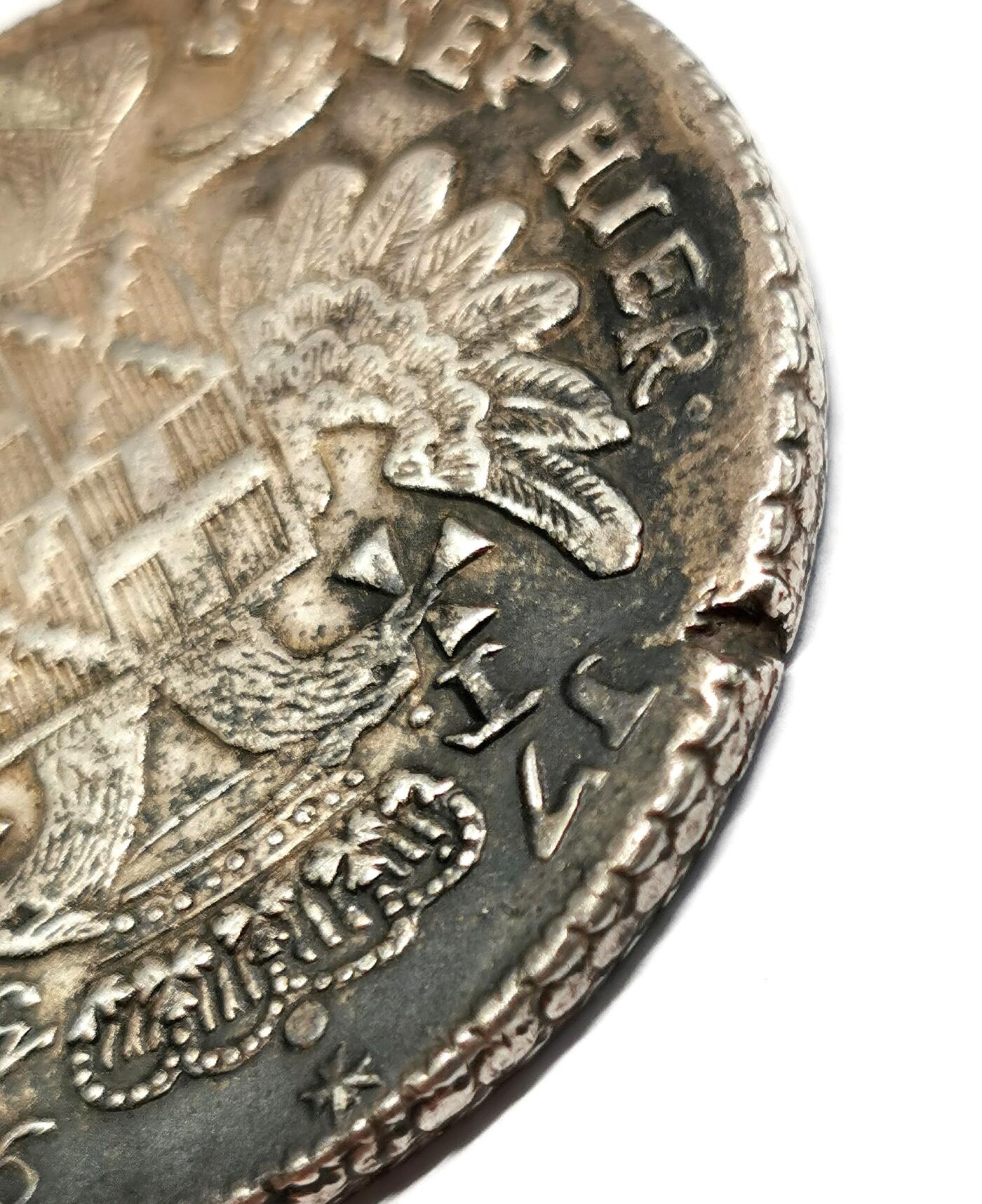 凡希社世界钱币微拍第二百七十三期 1798马耳他骑士团30Tari大银，挂环取下但细节不错！