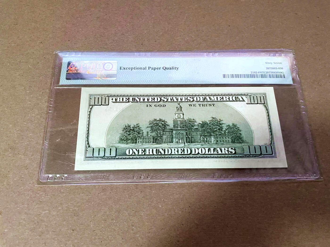 【Blue Auction】✨世界纸币精拍第493期【精】 【555豹子号无47】美国 2006年100美金 PMG67EPQ高分