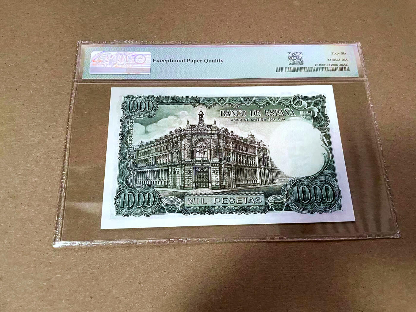 【Blue Auction】✨世界纸币精拍第493期【精】 西班牙 1971年1000比塞塔 PMG66EPQ 