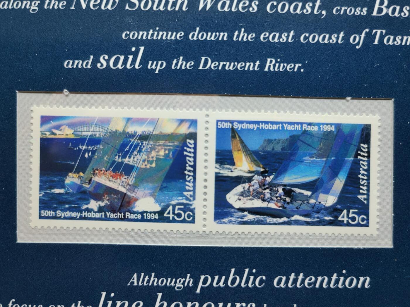 联合阁邮币社™ ——“澳大利亚小邮本专场” 澳大利亚1994年 第50届悉尼-霍巴特帆船赛（全新无戳）