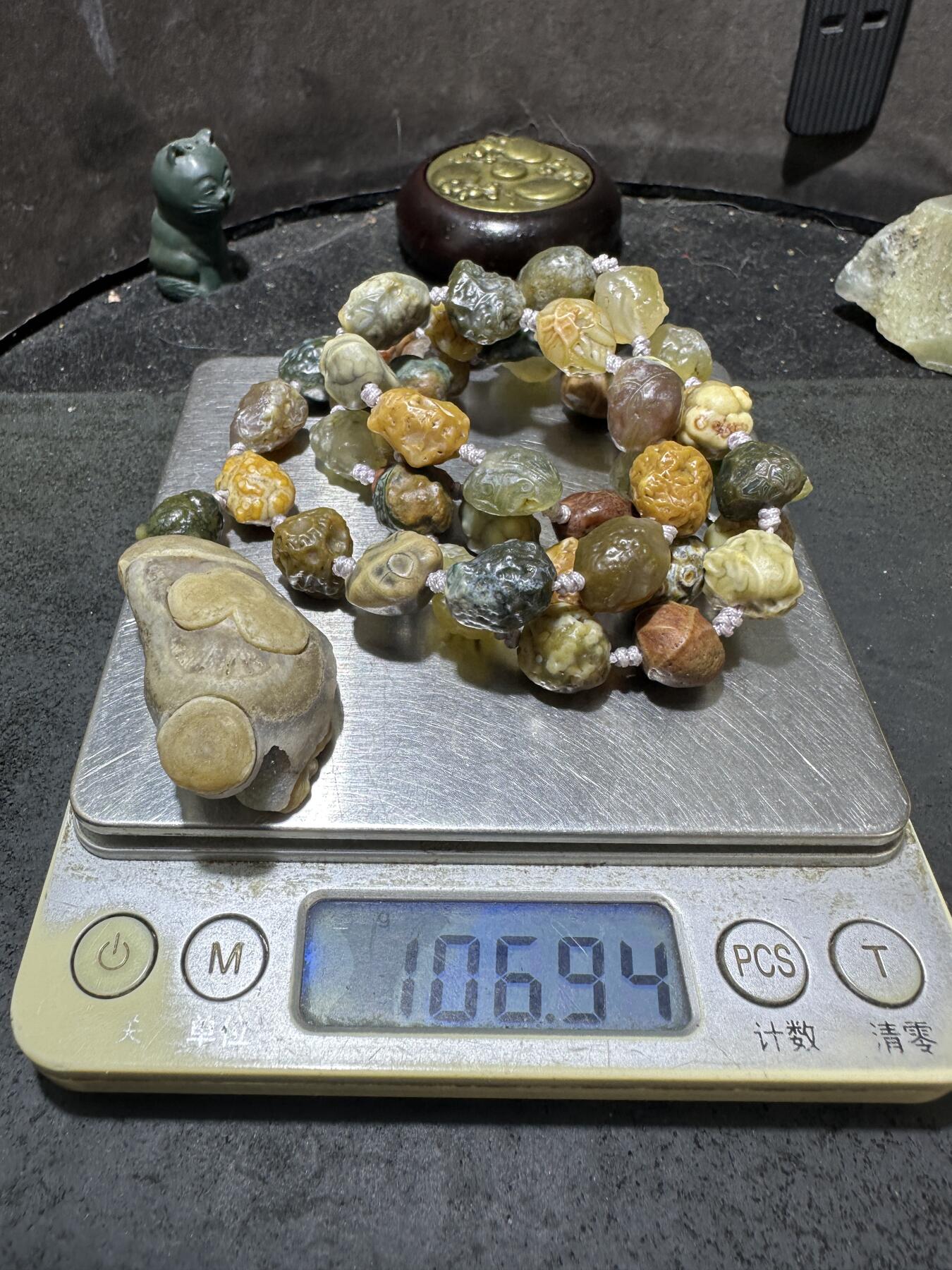 精美阿拉善多彩大颗粒筋脉石玛瑙眼石吊坠项链一条