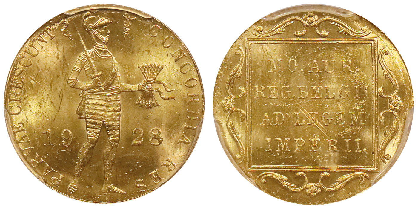 北京阿城哥拍卖2024年春季拍卖会 1928年荷兰武士金币一枚，PCGS MS64评级编号：36645333