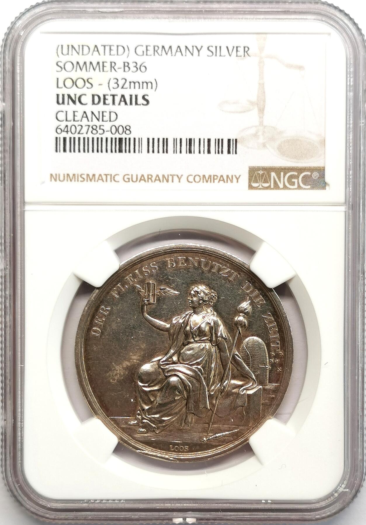 凡希社世界钱币微拍第二百七十三期 十九世纪德国LOOS银章NGC-UNCD