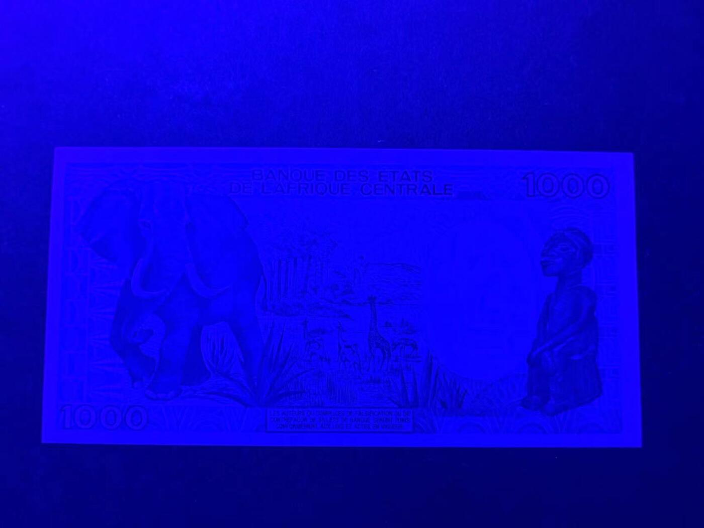 【Blue Auction】✨世界纸币精拍第493期【精】 中非 1990年1000法郎 UNC