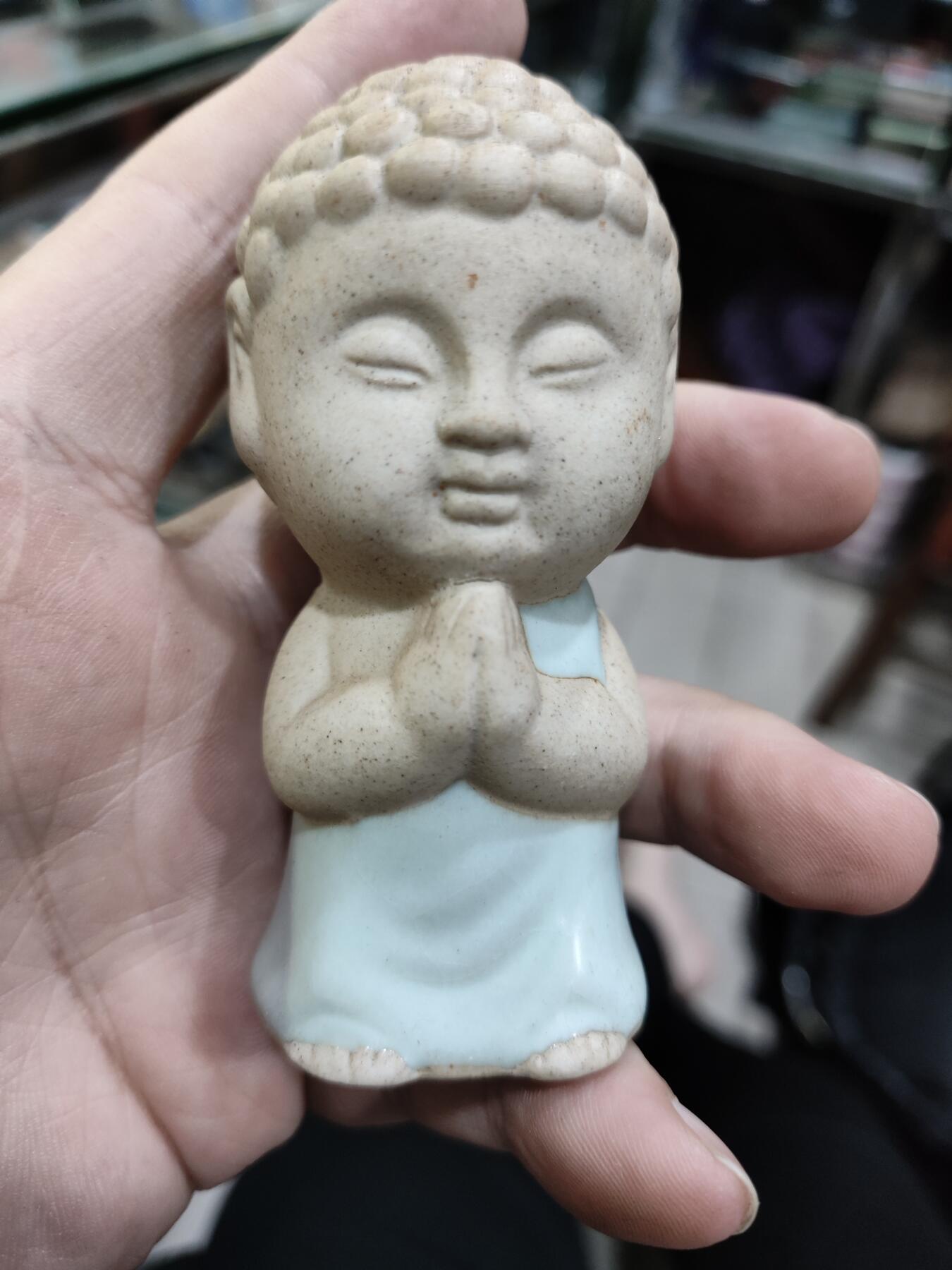 爱淘收藏，清货 汝窑瓷小立佛