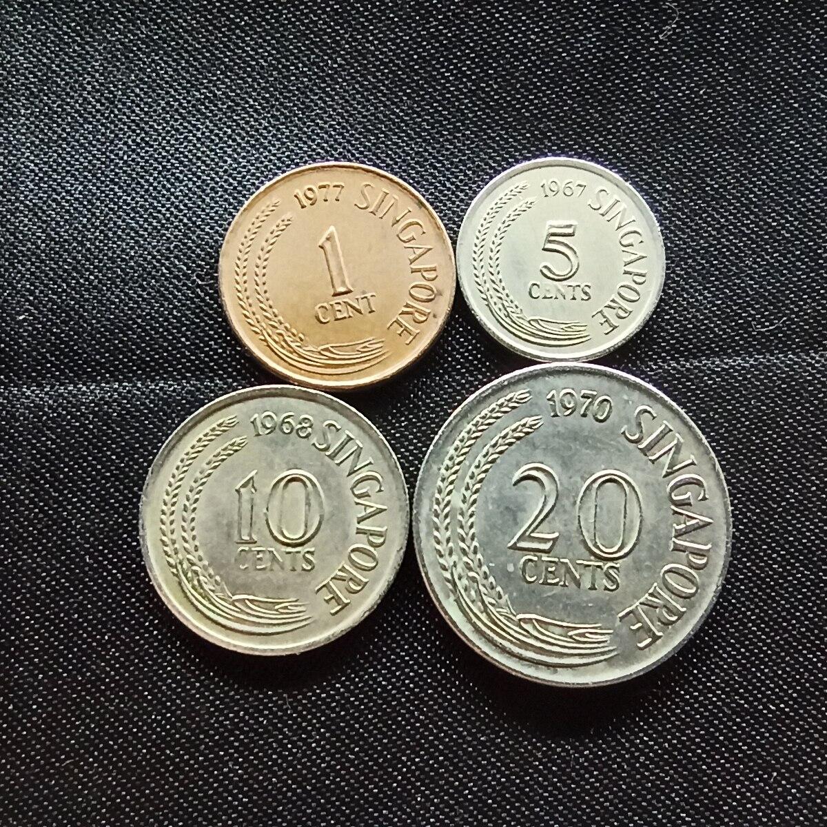 邮泉阁限时拍卖第十一场 各国硬币专场 新加坡4枚