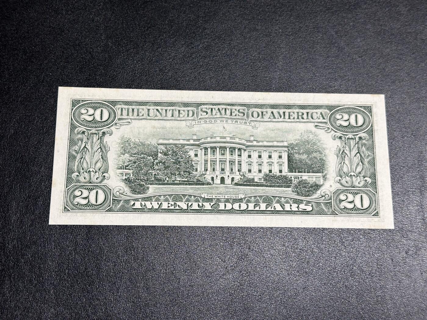 《外钞收藏家》第三百八十期（连拍第二场） 1990年美国20美元 UNC- 无折 有潮、癍