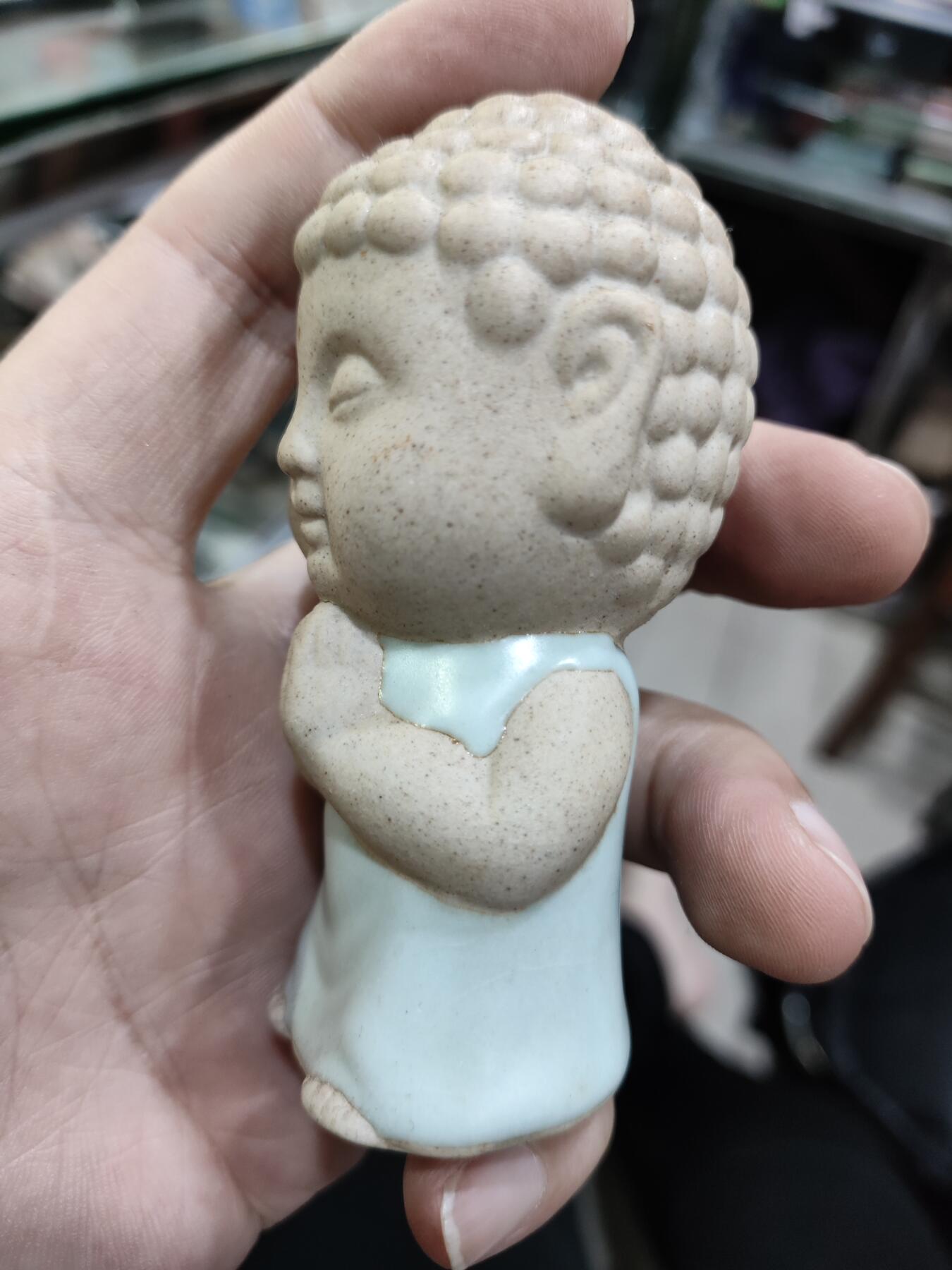 爱淘收藏，清货 汝窑瓷小立佛