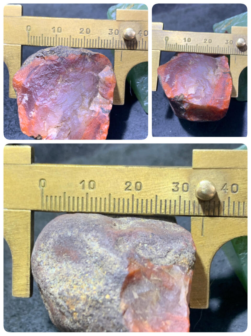 精美铁皮荔枝冻飘红原皮大开窗料南红玛瑙原石一颗，