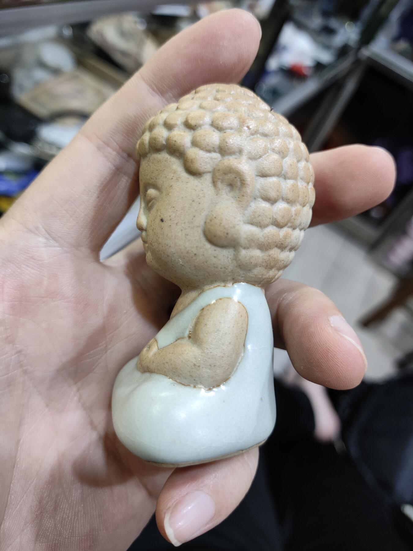 爱淘收藏，清货 汝窑瓷小坐佛