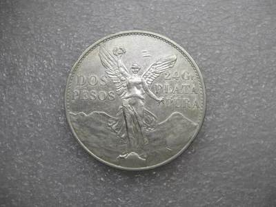 墨西哥1921年2比索胜利女神克朗银币极美品 - 墨西哥1921年2比索胜利女神克朗银币极美品