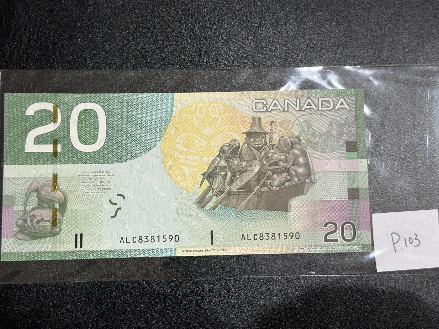 《外钞收藏家》第三百八十一期（美洲小专场） 加拿大2005年版20元	P103  全新UNC