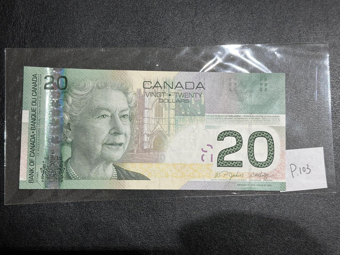 《外钞收藏家》第三百八十一期（美洲小专场） 加拿大2005年版20元	P103  全新UNC