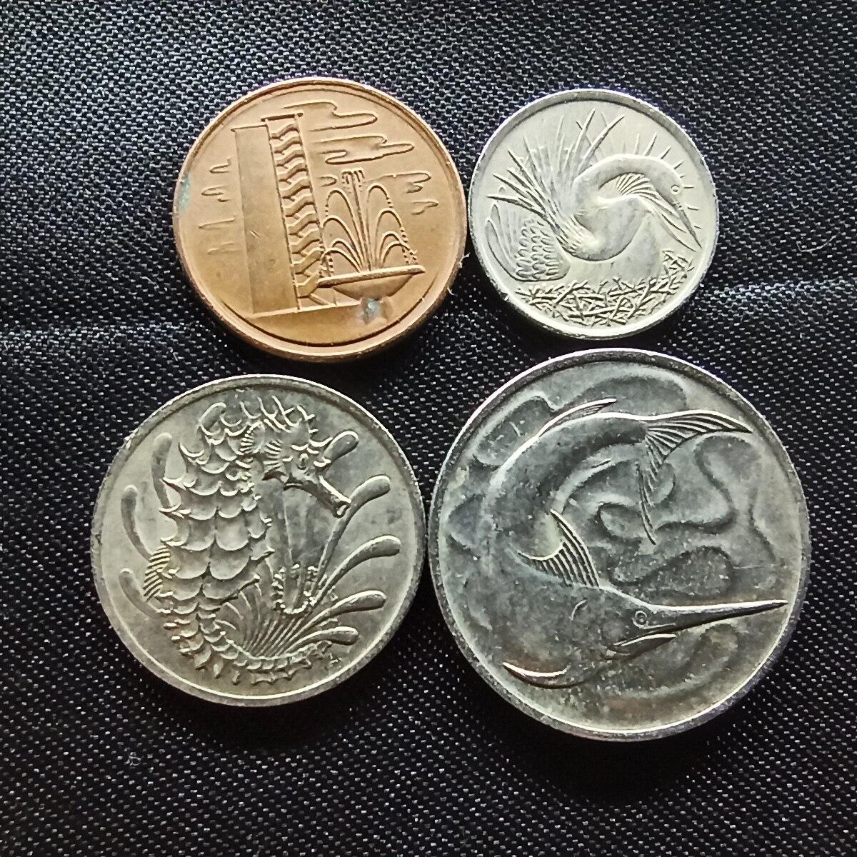 邮泉阁限时拍卖第十一场 各国硬币专场 新加坡4枚