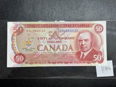 《外钞收藏家》第三百八十一期（美洲小专场） - 加拿大1975年50元	P90  全新UNC