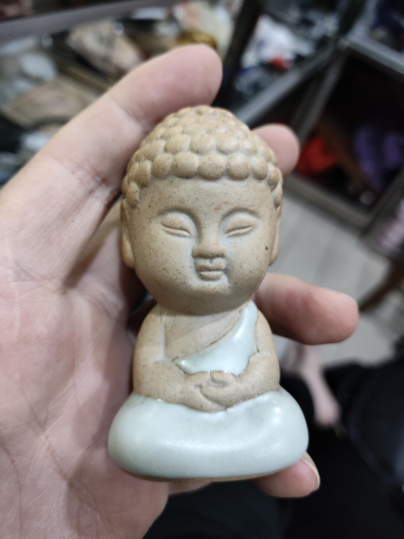 爱淘收藏，清货 汝窑瓷小坐佛
