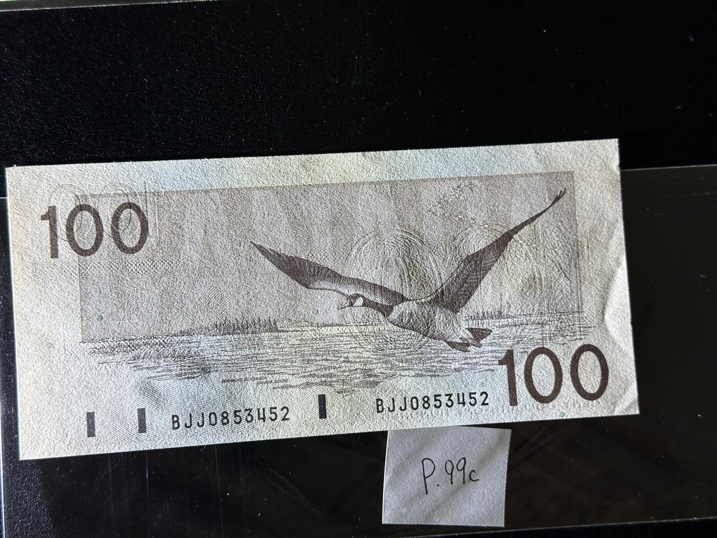 《外钞收藏家》第三百八十一期（美洲小专场） 加拿大1988年100元	P99 全新 边角轻微点钞痕 