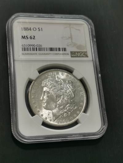 臻藏泉阁国内外钱币 - NGC MS62 1884美国摩根一美元银币