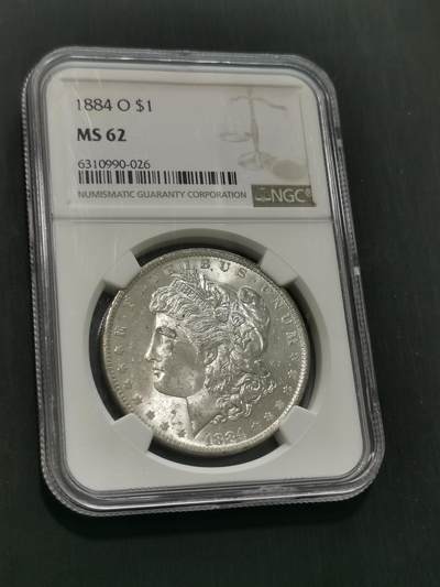 臻藏泉阁国内外钱币 - NGC MS62 1884美国摩根一美元银币