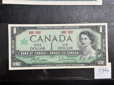 《外钞收藏家》第三百八十一期（美洲小专场） - 加拿大1967年纪念钞1元	P84  全新UNC