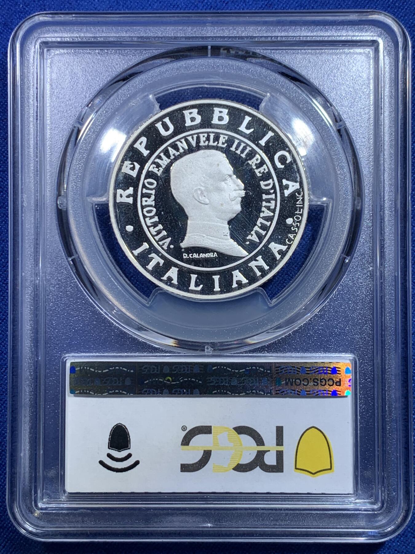 《竞宝斋》第279场- 周日，周一 ，周二3场连拍 （全场包邮） PCGS PR68DCAM 意大利1999年最后的里拉纪念 精制小马车