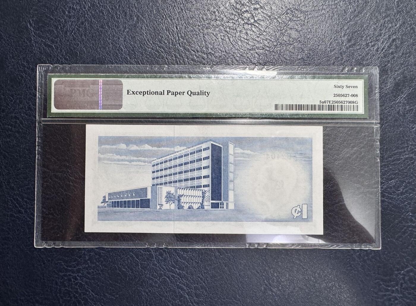收藏联盟Quantum Auction 第354期拍卖  加纳1965年1赛地 PMG67 稀少高分 双面凹印