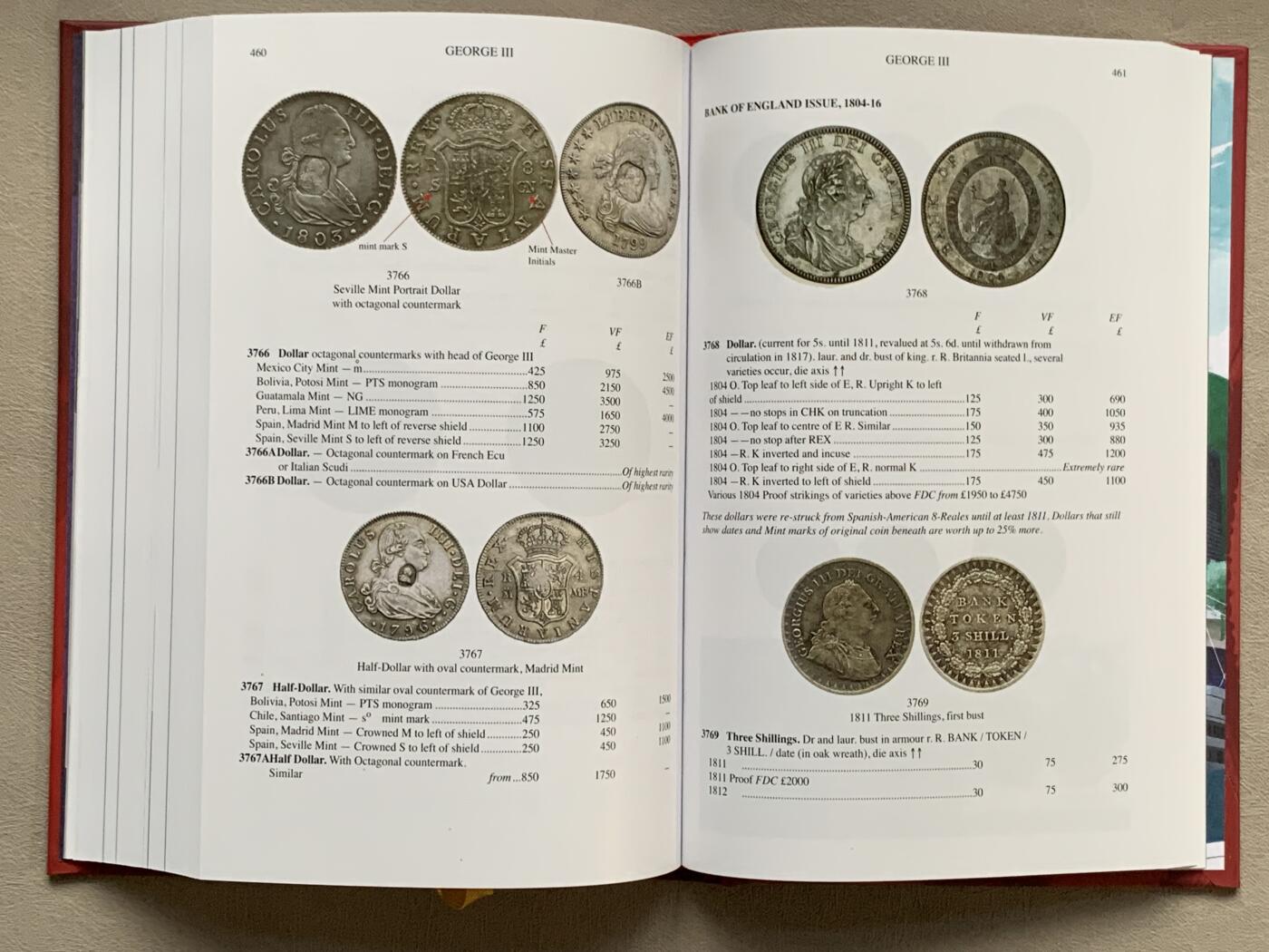 《竞宝斋》第280场- 周日，周一 ，周二3场连拍 （全场包邮） 斯宾克英国钱币标准目录2024版英系收藏必备目录 PCGS与NGC编号来源之- 精装版 厚达605页 重达1公斤