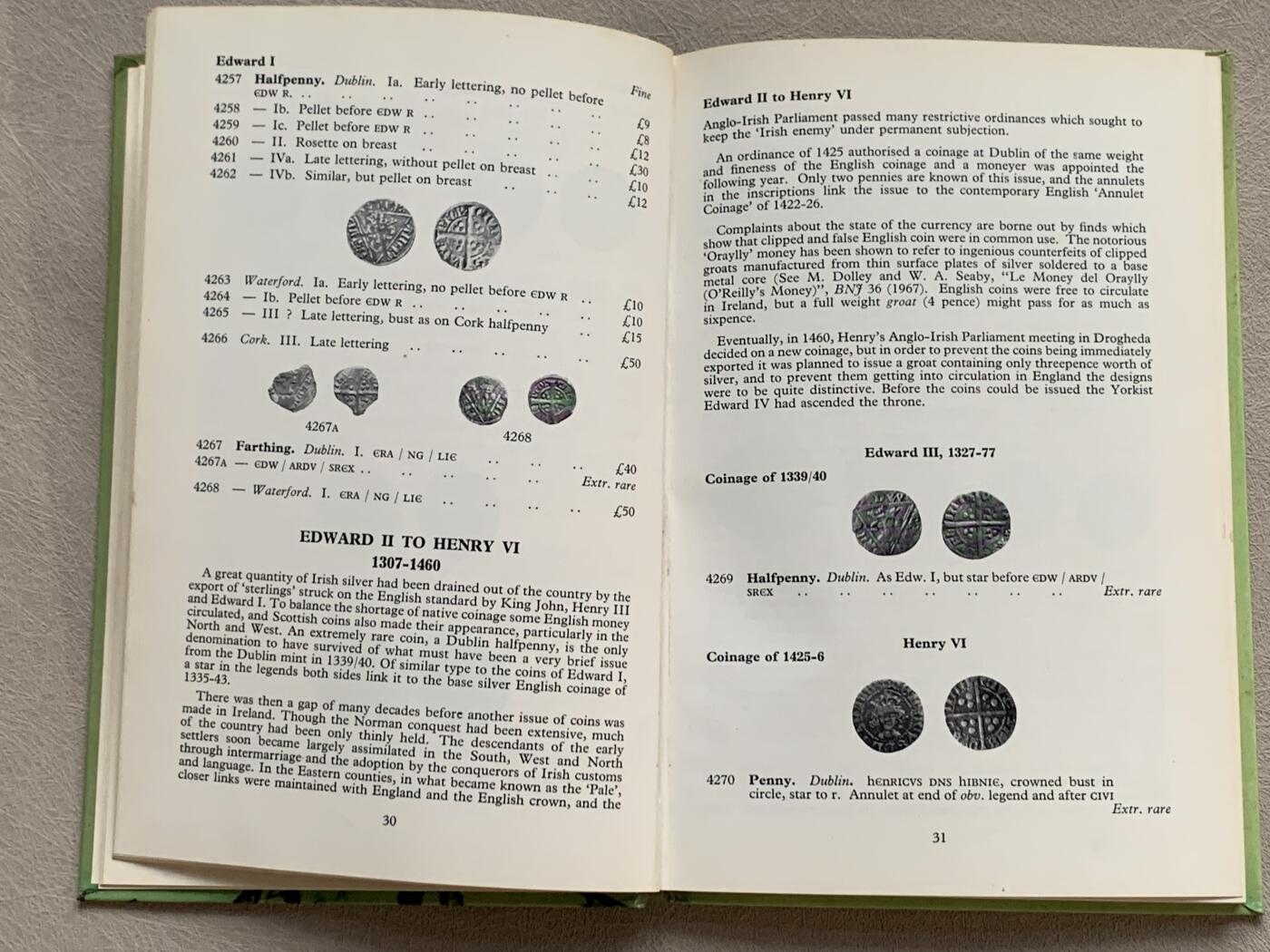 《竞宝斋》第280场- 周日，周一 ，周二3场连拍 （全场包邮） 2本一组 爱尔兰&苏格兰钱币目录，SEABY出品权威目录，国内爱尔兰&苏格兰专业目录罕见，英系玩家必备