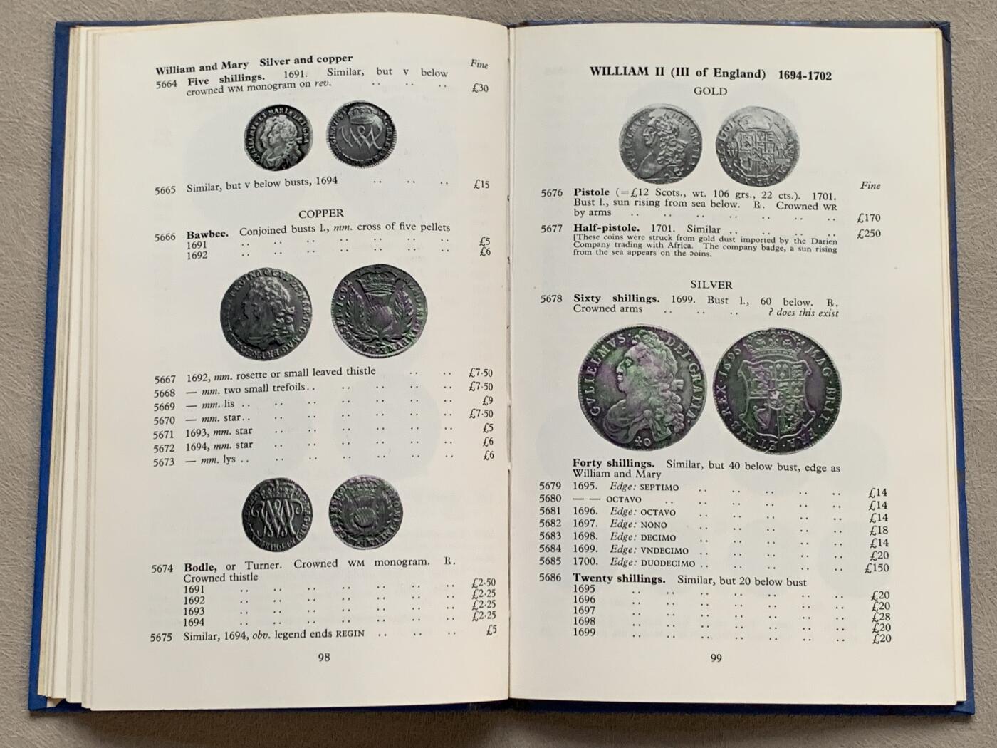 《竞宝斋》第280场- 周日，周一 ，周二3场连拍 （全场包邮） 2本一组 爱尔兰&苏格兰钱币目录，SEABY出品权威目录，国内爱尔兰&苏格兰专业目录罕见，英系玩家必备