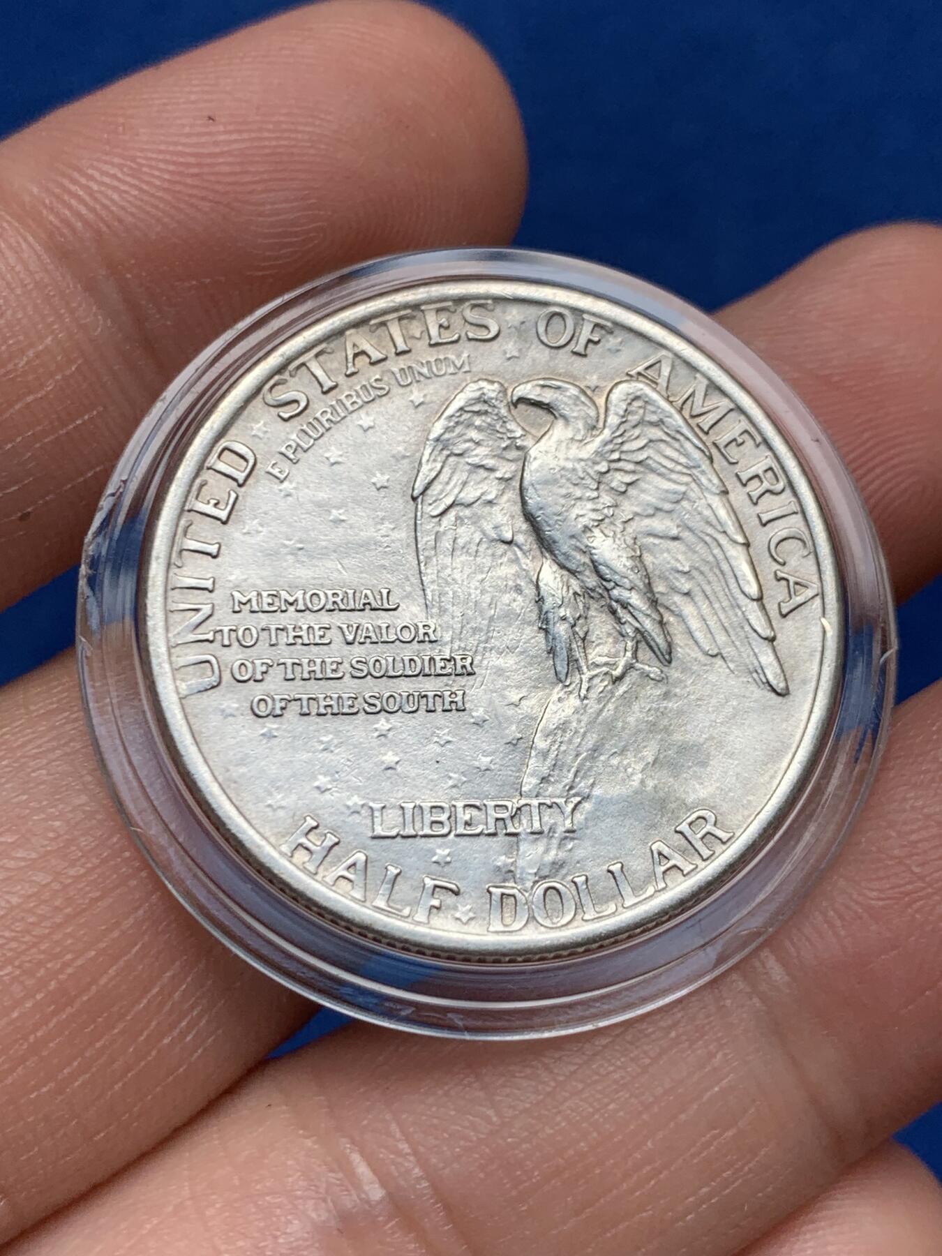 《竞宝斋》第280场- 周日，周一 ，周二3场连拍 （全场包邮） 美国1925年石山纪念半美元 细节不错