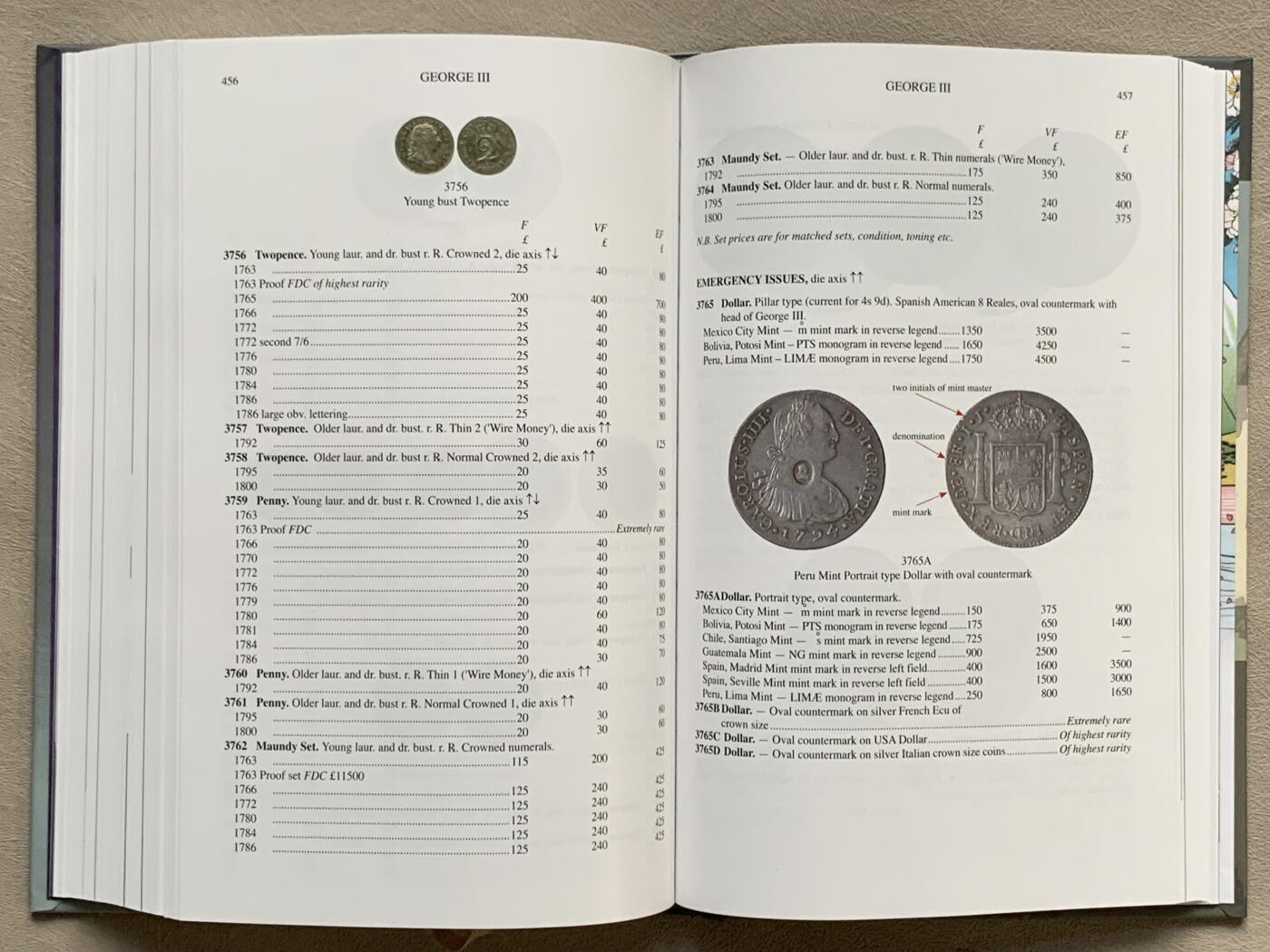 《竞宝斋》第280场- 周日，周一 ，周二3场连拍 （全场包邮） 2023版斯宾克英国钱币标准目录，评级公司的目录编号来源之一，收录从公元前150年-1971年间的英国钱币