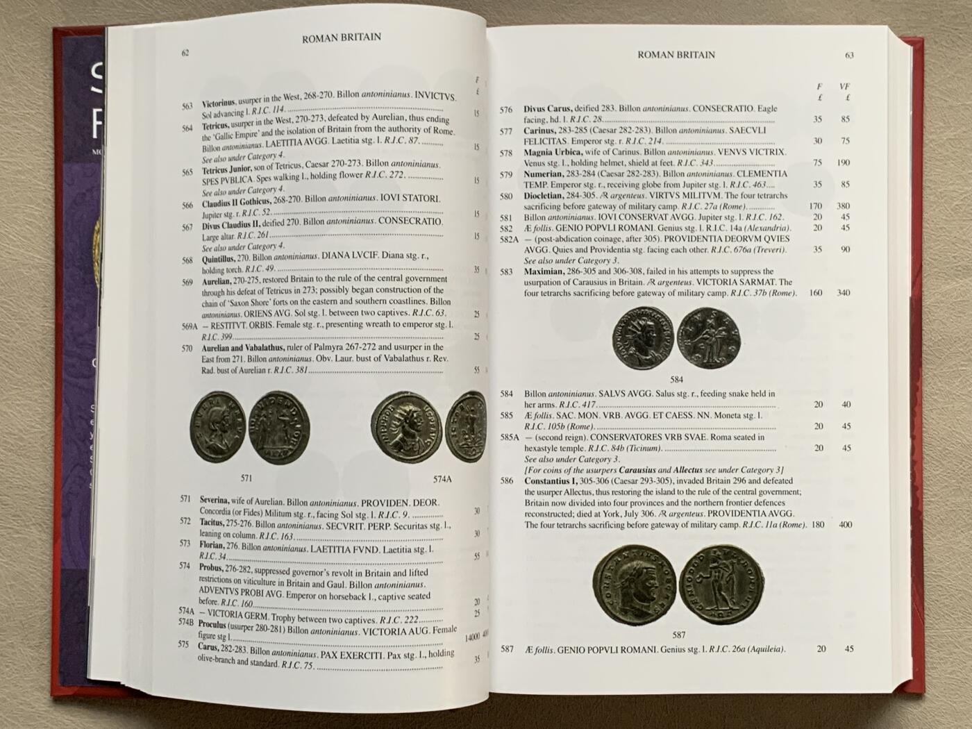 《竞宝斋》第280场- 周日，周一 ，周二3场连拍 （全场包邮） 斯宾克英国钱币标准目录2024版英系收藏必备目录 PCGS与NGC编号来源之- 精装版 厚达605页 重达1公斤