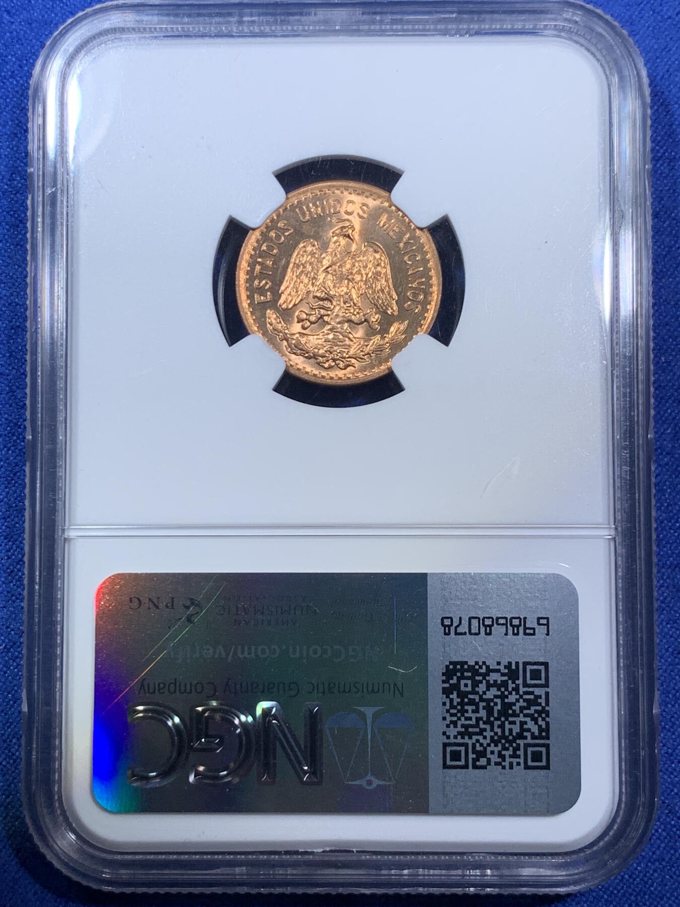 《竞宝斋》第280场- 周日，周一 ，周二3场连拍 （全场包邮） NGC MS65RD 墨西哥1939年1C铜币