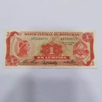 各国外币第52期 - 洪都拉斯1元1968年 95品少见