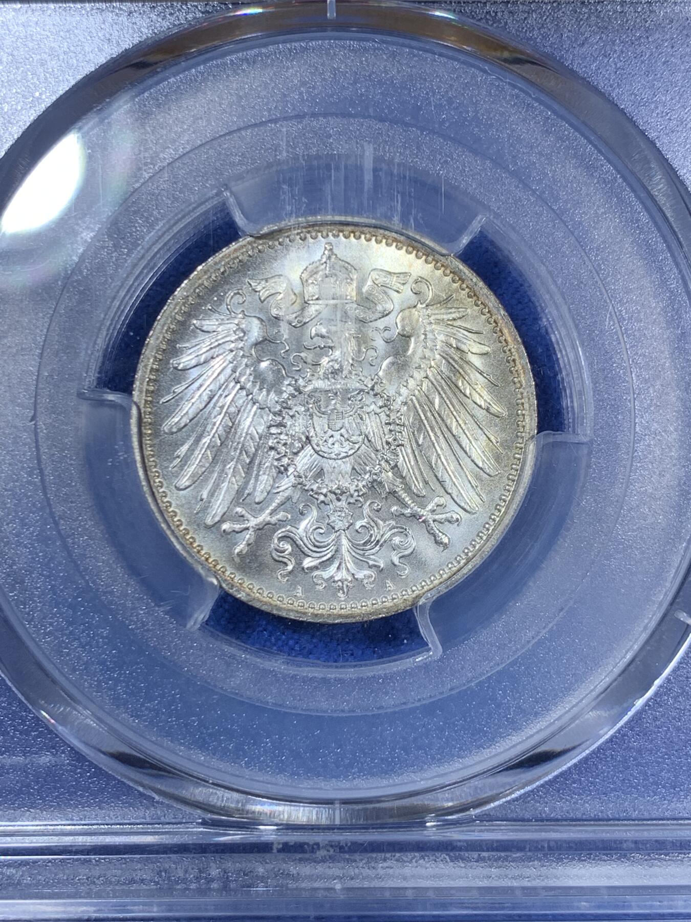 《竞宝斋》第280场- 周日，周一 ，周二3场连拍 （全场包邮） PCGS MS66 德意志帝国 1914A 1马克 银币