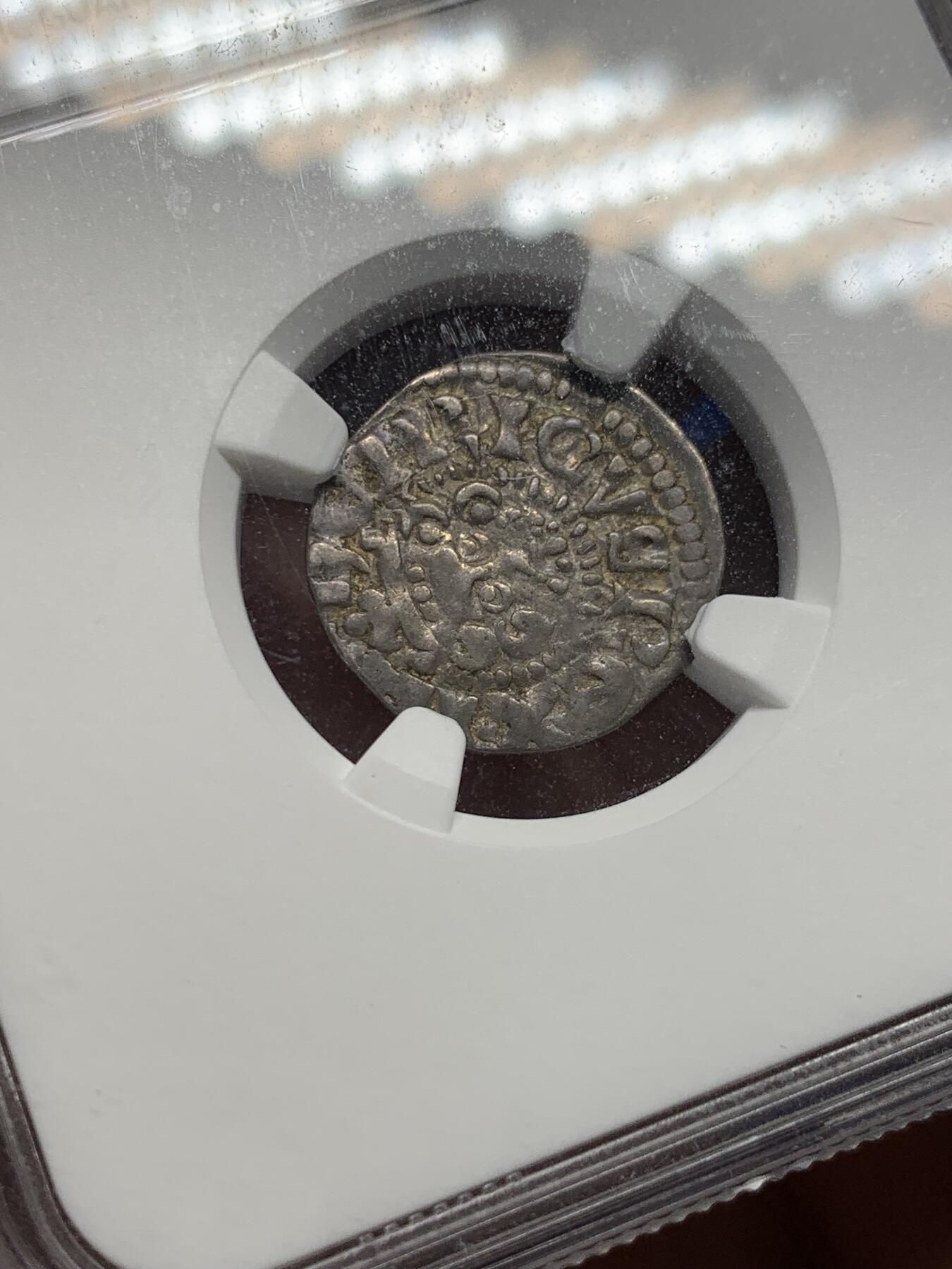 《竞宝斋》第280场- 周日，周一 ，周二3场连拍 （全场包邮） NGC VF25 英国 1216-1272 亨利三世  1便士银币  人物清晰 给分难得