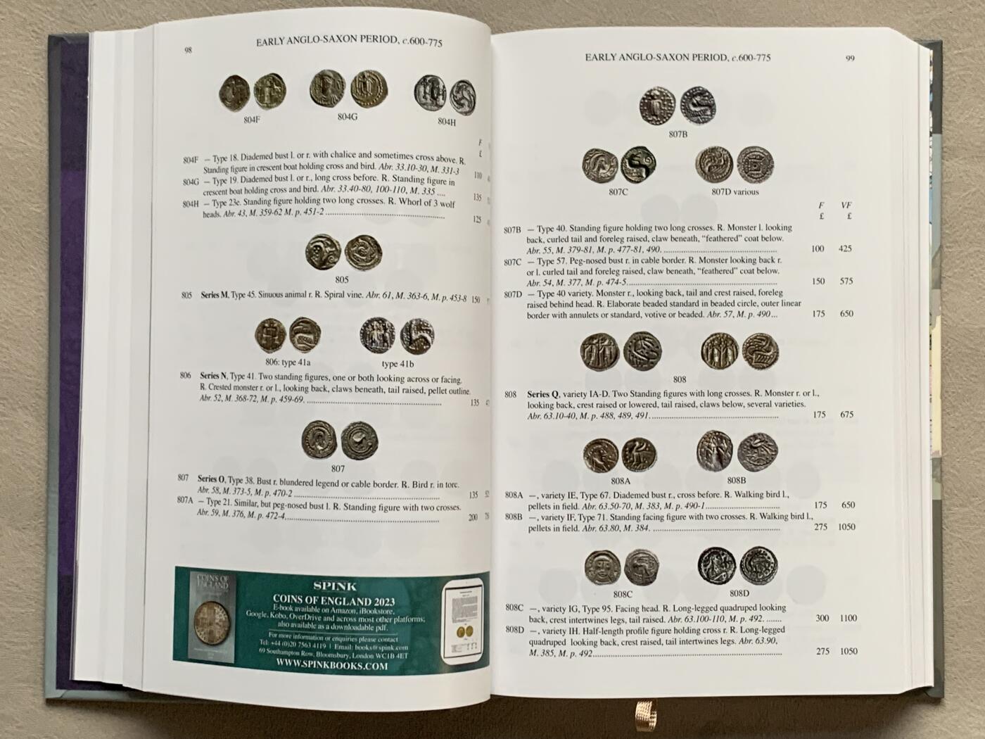 《竞宝斋》第280场- 周日，周一 ，周二3场连拍 （全场包邮） 2023版斯宾克英国钱币标准目录，评级公司的目录编号来源之一，收录从公元前150年-1971年间的英国钱币