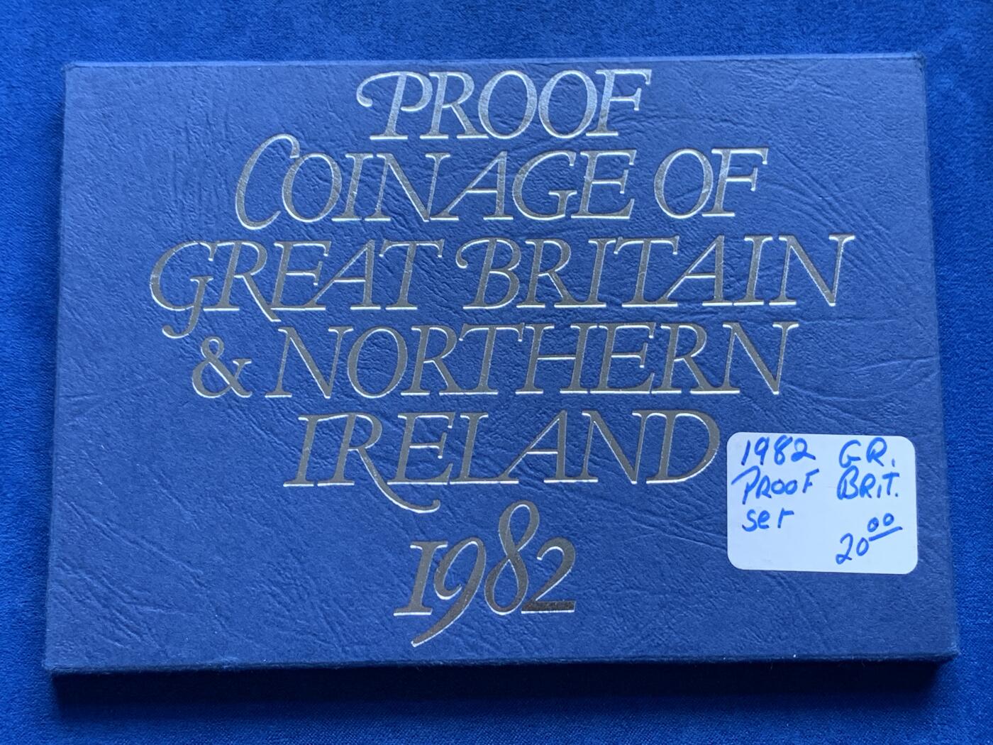 《竞宝斋》第280场- 周日，周一 ，周二3场连拍 （全场包邮） 英国硬币套装  1982年精制7枚装 20便士首发年份 青年女王头像