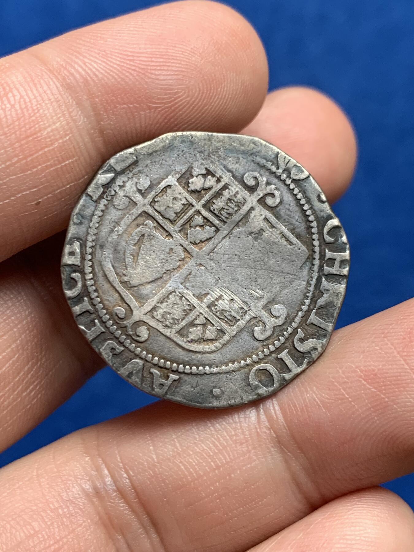 《竞宝斋》第280场- 周日，周一 ，周二3场连拍 （全场包邮） 英国 1625-1649 查理一世 1先令银币 原味状态 少见