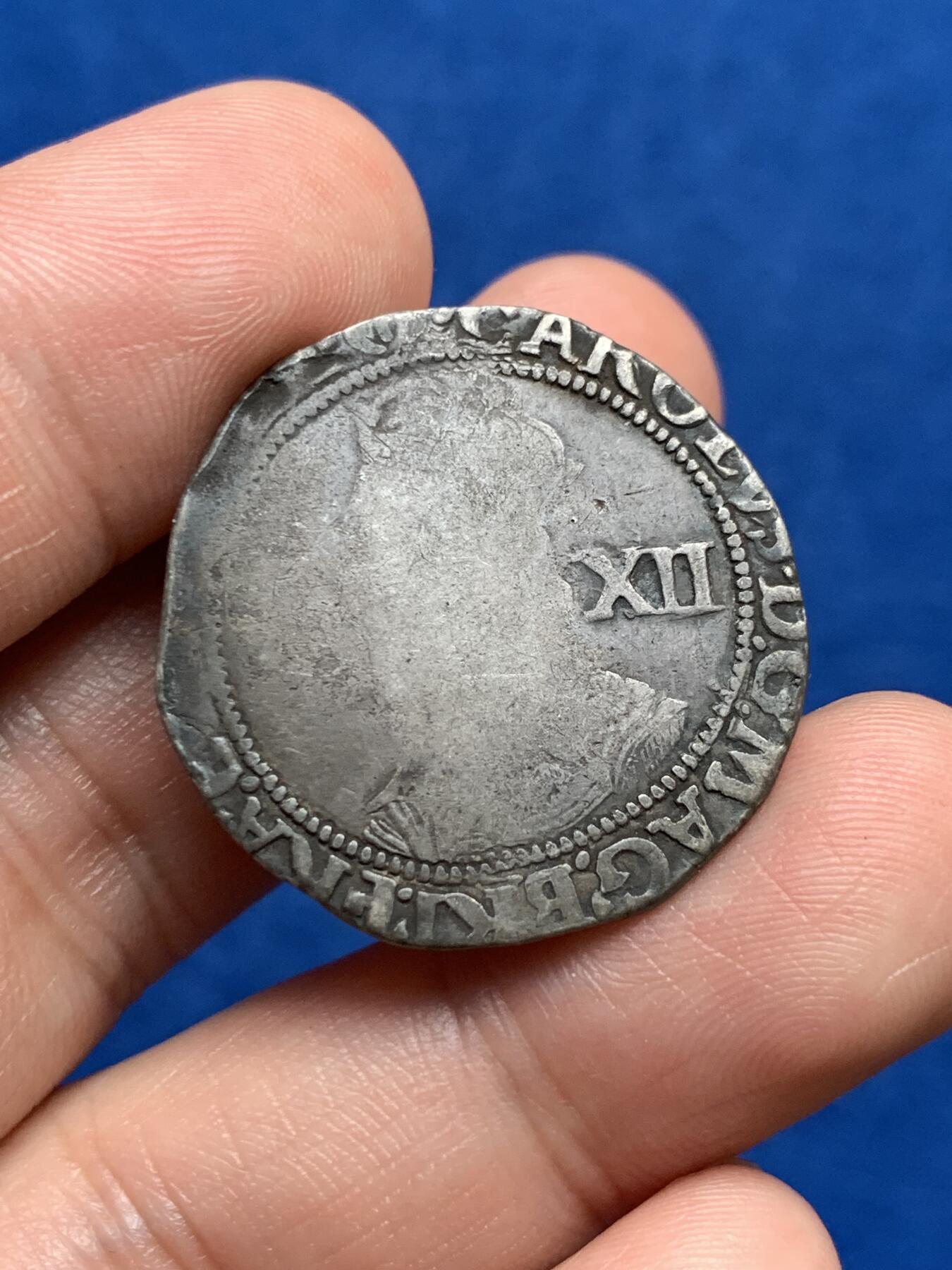 《竞宝斋》第280场- 周日，周一 ，周二3场连拍 （全场包邮） 英国 1625-1649 查理一世 1先令银币 原味状态 少见