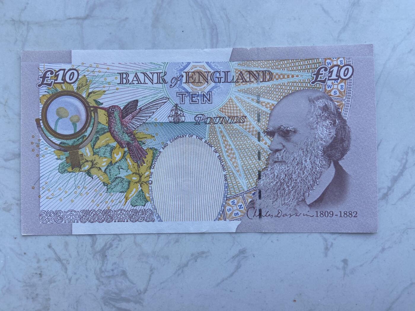 【炜奕收藏】裸钞专场第八期 英国E序列再版10磅，au品相