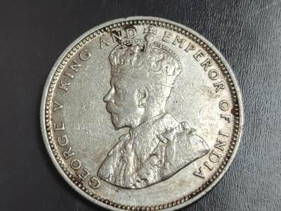 燕姐换藏第82拍 英属海峡1935年20分银币