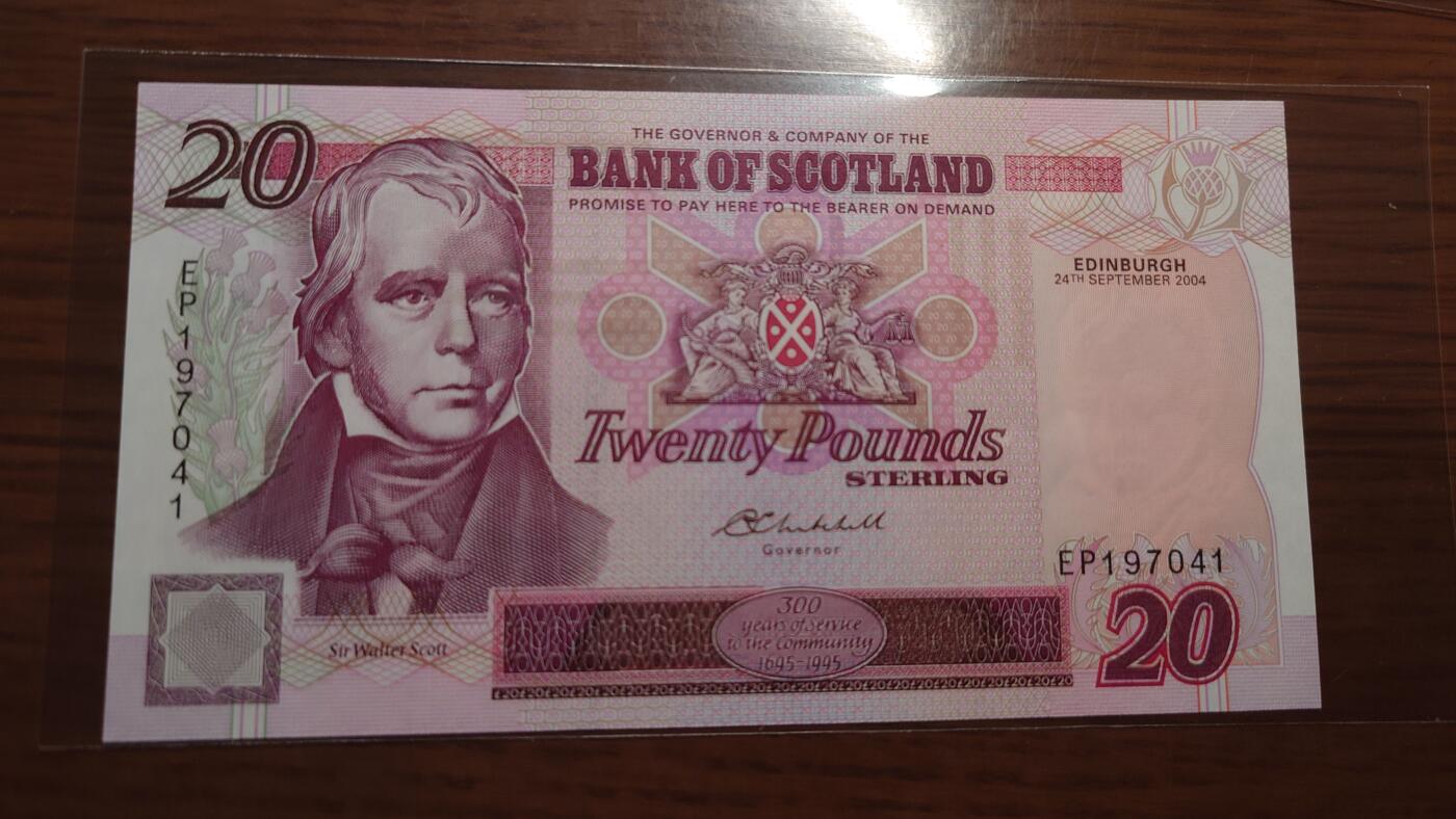 【六点40刚有新增30项】精选微拍第114期暨2024年第25期  新品到货 【一口价已售出】2004年苏格兰20镑 纪念钞 全新绝品