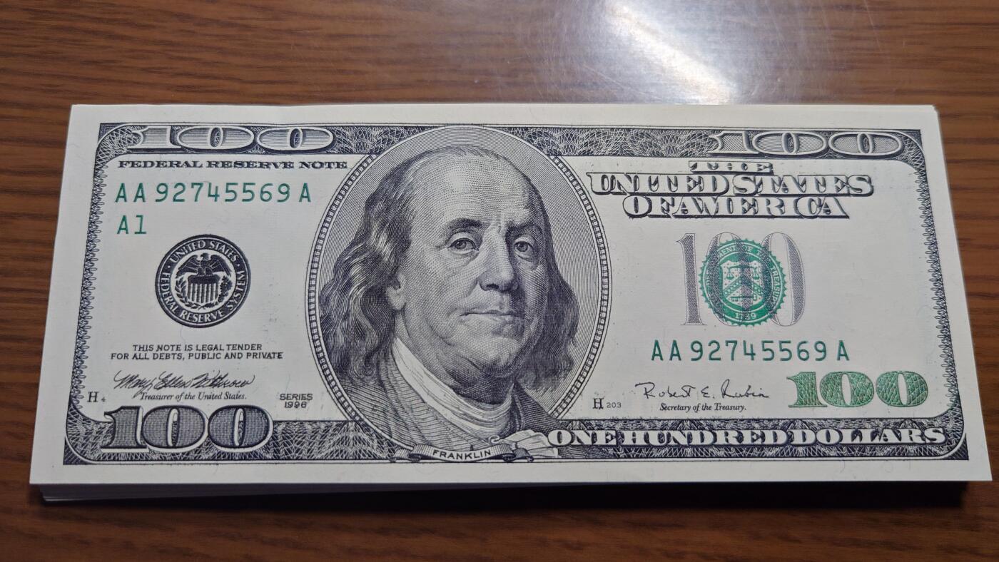 【六点40刚有新增30项】精选微拍第114期暨2024年第25期  新品到货 1996年美国100元大头 AAA冠全新刀拆绝品尾号569