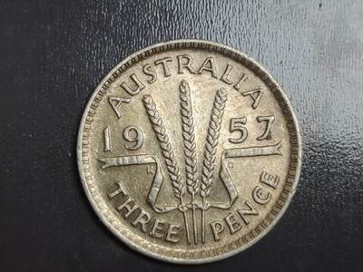 燕姐换藏第82拍 澳大利亚1957年三便士银币